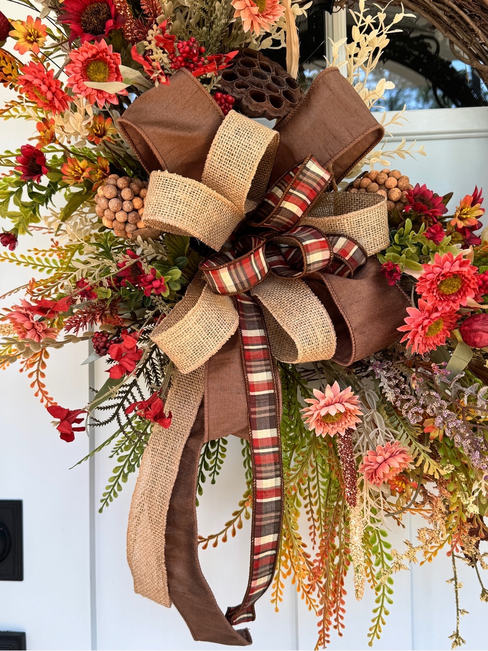 Rustic Grapevine Fall Wreath - Picture 4 of 9